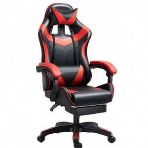 <span class=keywords><strong>Chaise</strong></span> de <span class=keywords><strong>bureau</strong></span> et de jeu <span class=keywords><strong>ergonomique</strong></span> à dossier haut, pivotante et réglable avec appui-tête - Product Image 2