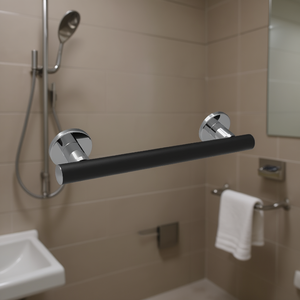 Barra de Apoyo de Acero Negro Mate de 400 mm Lex M40, Equipo de Seguridad para Baño - Product Image 3