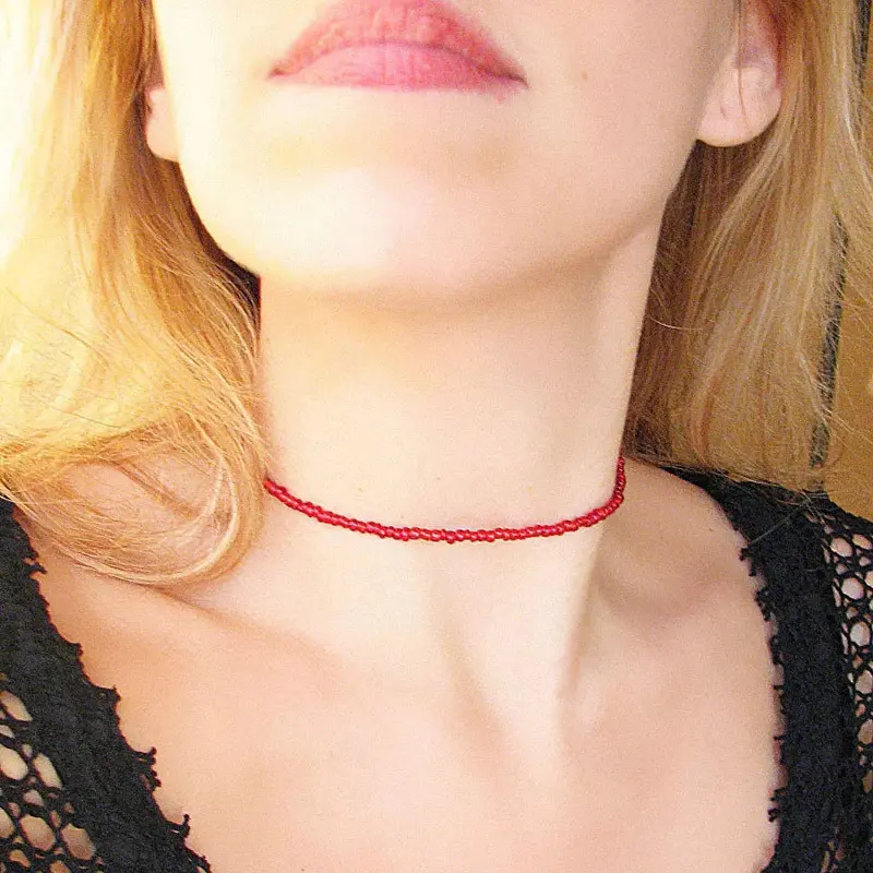 Vòng Cổ Choker Nhiều Màu Phong Cách Bohemian Bán Chạy Vòng Cổ Hạt Ngắn Bện