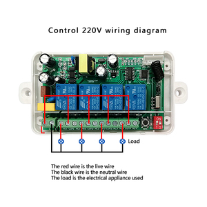 4 kênh <span class=keywords><strong>220V</strong></span> không dây điều khiển từ xa chuyển đổi 433Mhz on/off không dây <span class=keywords><strong>RF</strong></span> tiếp sức mô-đun cho nhà thông minh đèn & ánh sáng - Product Image 4