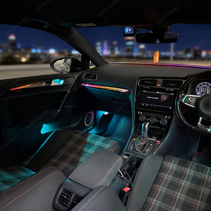 KYNCHO pour VW Golf 7, éclairage ambiant avec 64 couleurs <span class=keywords><strong>LED</strong></span>, éclairage ambiant automobile <span class=keywords><strong>12V</strong></span>, éclairage intérieur de voiture Bluetooth - Product Image 5