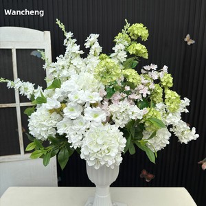 Arreglo de Flores Artificiales de Seda en Verde, <span class=keywords><strong>Blanco</strong></span> y Rosa, Bola de Flores para Bodas, Cumpleaños, Fotografía y Decoración del Hogar - Product Image 4