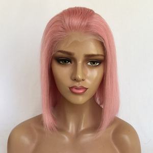 Peluca de Cabello Humano Barata con Frente de Encaje y Cabello de Bebé, Peluca Ombre Rosa con Frente de Encaje, Cabello con Cutícula Alineada - Product Image 4