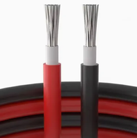 Cable Solar Aislado XLPO Fotovoltaico 1.8/3kv, Conductor de Cobre Estañado, Tamaños de 4mm-20mm, 16A, Cables de Alimentación para Inversor de Panel Solar de CC
