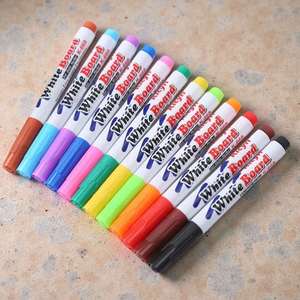 Eco-friendly 8 12 Colors Custom 0.7mm Fine Tip Waterproof Dry <b>Erase</b> Acrylic Paint Whiteboard Marker <b>Pens</b> Set - Product Image 1