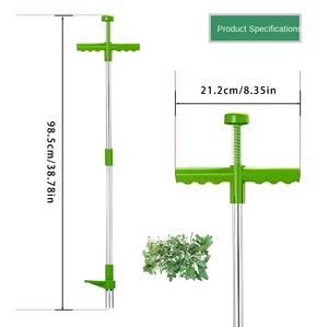 Arrancador de Raíces Portátil de Mango Largo para Jardín y Exteriores, Herramienta de Bricolaje para Eliminar Diente-de-león y Malezas - Product Image 2