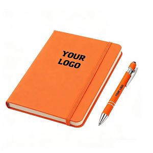 Promo Business Gift Pu Leather Journal Printing Custom Notebook Logo With Pen Holder A5 <b>A6</b> Planner <b>Diary</b> <b>Diaries</b> - Product Image 1
