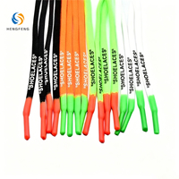 Lacets plats personnalisés avec logo imprimé, embouts en silicone bicolores, lacets de baskets tendance, plusieurs couleurs disponibles