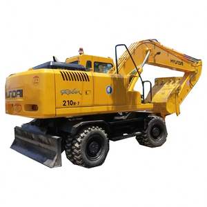 Compre Excavadoras Usadas Baratas, Excavadora de Ruedas Hyundai 210w Original de Corea, Excavadora Robex 210 de 21 Toneladas, Precio de Excavadora R210w-9 210w-7 - Product Image 1