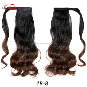 porter de nombreuses couleurs Ombre soie Curl fausse Fiber cheveux synthétique enroulé autour de <span class=keywords><strong>la</strong></span> pâte magique queue de - Product Image 4