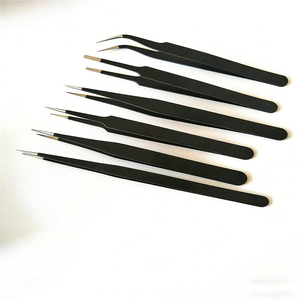 Vente directe usine – Pince à épiler de précision en acier inoxydable durable, antistatique, à prise parfaite, pour cils fins et plumes de nid d'oiseau - Product Image 4