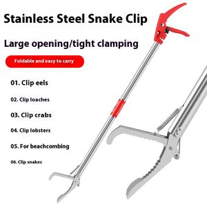 Pince à serpent en acier inoxydable de tailles multiples-Outil de manipulation de <span class=keywords><strong>pinces</strong></span> à serpent pour la lutte antiparasitaire des reptiles - Product Image 6