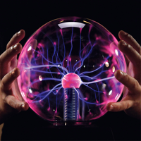 Boule de plasma interactive sensible à l'électricité statique, lampe à plasma pour soirée de jeux en famille, activité éducative pour enfants, vacances