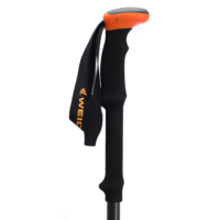 Bâton de randonnée en fibre de carbone 3K, bâton télescopique, canne de marche, autodéfense, alpenstock, bâton de course sur sentier, équipement d'escalade