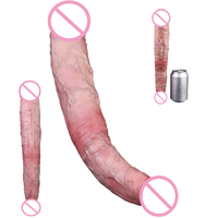 FAAK Dildo double géant et épais en silicone réaliste à double couche, énorme, long, réaliste, plug anal pour femmes, lesbiennes, hommes, gays OEM ODM