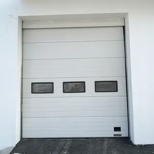 Porta industrial seccional de controle remoto opcional para armazéns, porta empilhável seccional de funcionalidade versátil