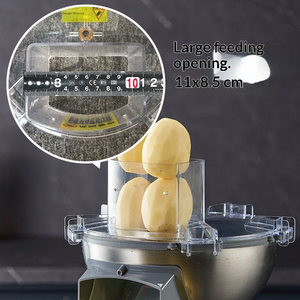 Robot culinaire Vinica, hachoir commercial, trancheuse <span class=keywords><strong>électrique</strong></span>, machine à couper les <span class=keywords><strong>légumes</strong></span> en dés, à déchiqueter, avec lames en acier inoxydable - Product Image 4