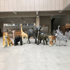 Sculpture d'animaux en fibre de verre pour usage commercial, animaux artificiels de la jungle et du safari, éléphants, tigres, zèbres, girafes, accessoires pour la décoration de fête - Product Image 4