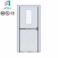 Porte coupe-feu en acier anti-déformation, construction en tôle laminée à froid solide pour une protection incendie à long terme