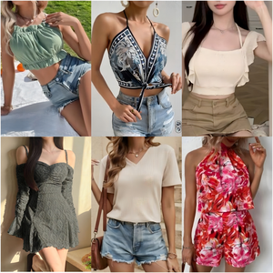 NUEVO Lote de Ropa para Mujer Sin Marca, Estilos Variados: Vestidos, Camisetas, Blusas, Pantalones, Faldas, Algodón/Poliéster, Cantidad 9999 - Product Image 5