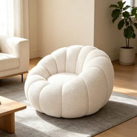 Nordischer Moderner Getufteter Cremefarbener Kürbis-Design Bunter Wohnzimmer-Sessel Komfortables Wohnmöbel für das Wohnzimmer