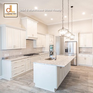 Mỹ tiêu chuẩn Ngọc Trai Trắng lớn lên bảng điều khiển sơn cửa hoàn thành Modular Tủ trắng cho nhà bếp RTA với Countertop - Product Image 2