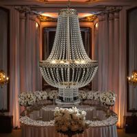 Lustre LED en acrylique cristal de luxe pour la décoration de scène de mariage, design moderne, lampe de plafond AC, couleurs or/argent