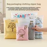 Sacs d'emballage pour vêtements en plastique biodégradable givré avec logo CPE personnalisé, fermeture à glissière, écologiques, réutilisables, pochette de rangement pour vêtements