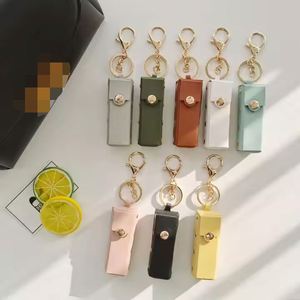 ที่ใส่ลิปกลอสหนังแบบพกพา พร้อมพวงกุญแจ  สำหรับใส่ลิปสติก  แบบหนีบ  พร้อมคลิปหนีบ  อุปกรณ์เสริมเครื่องสำอาง - Product Image 1