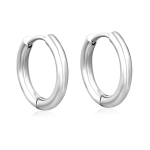 Pendientes Huggie de Acero Inoxidable, Circulares, Geométricos, Unisex, Modelo Et112401s - Product Image 5