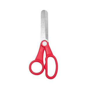 Tijeras de seguridad con cabeza redonda para niños, de acero inoxidable, con escala, para manualidades infantiles, color rojo, 12 cm - Product Image 3
