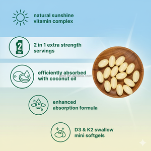 Extra Sterkte Vitamine D3 10,000 Iu & K2 Mk-7 200mcg Softgel, Gmo & Glutenvrij, Immuunondersteuning, 300 Stuks, 180 Stuks - Product Image 5