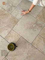 Nouvelle Arrivée Carreaux de Sol en Porcelaine Mate Effet Pierre Naturelle Antidérapants Style Français pour Salon