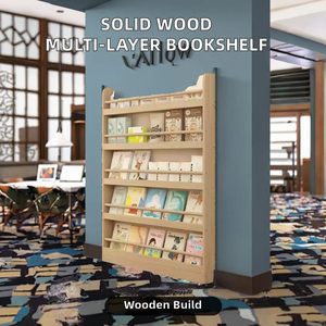 Muebles de Aula Preescolar <span class=keywords><strong>Montessori</strong></span>, Estantería de Madera Maciza de Varias Capas, Estante de Almacenamiento para el Área de Lectura de los Niños y el Aula - Product Image 2