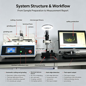 Microscope d'analyse à lumière froide LED réglable avec logiciel de mesure automatique du rapport de sertissage et de détection des bords - Product Image 3