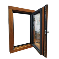 Fenêtre à battant en bois recouvert d'aluminium, isolation thermique insonorisée, verre isolant pour maison passive, fenêtres oscillo-battantes