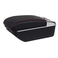 Convient à Renault Duster Boîte à gants Boîte de console en microfibre de luxe pour accoudoir avant avec USB rotatif et