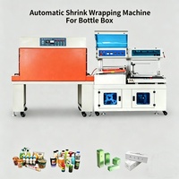 Machine de découpe et de scellage automatique en L pour films POF, PVC, PP, pour emballage thermorétractable de boîtes et bouteilles de parfum et cosmétiques