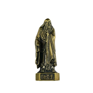 Statue de <span class=keywords><strong>Lao</strong></span> <span class=keywords><strong>Zi</strong></span> en cuivre pur CA 289 - Sculpture d'art moderne pour la décoration de la maison et cadeau - Product Image 2