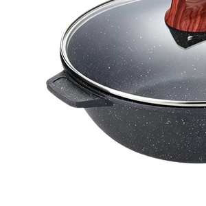 Wok classique écologique en aluminium avec fond à induction et revêtement antiadhésif, fond plat - Product Image 3