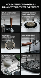 Imported Rotary Pump, Dual Boiler Heating, Steam Milk Frothing, Semi-<b>Automatic</b> <b>Coffee</b> Maker for Home and Commercial Use. - Product Image 3