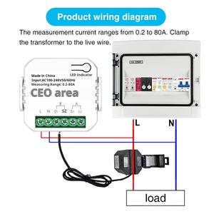 Medidor de Energía Inteligente Tuya, Medición Bidireccional, Transformador de Corriente de 1 o 2 Canales, Monitor de Energía por Aplicación, 80A 120A EASEM-F - Product Image 6