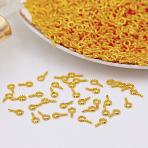 Gold Plated <b>Copper</b> Ram's Eye Screw 18K For <b>Bracelet</b> Making DIY Jewelry Accessories - Product Image 4
