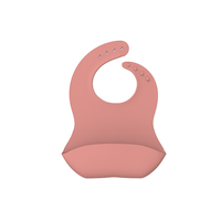 Bavoir en silicone imperméable anti-salissures pour bébé, bavoir d'alimentation en silicone de qualité alimentaire, bavoir anti-salive pour bébé, ensemble d'alimentation en silicone pour bébé