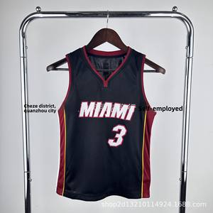 Maillots de basket-ball unisexes pour enfants et jeunes en fibre de polyester, impression à chaud, n° 6 pour James, n° 3 <span class=keywords><strong>Dwyane</strong></span> <span class=keywords><strong>Wade</strong></span>, n° 22 Jimmy Butler - Product Image 5