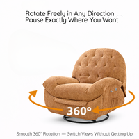 Meiqi Modernes Stahl-Lounge-Sofa für den Außenbereich mit 360° Drehfuß - Umweltfreundlich, Langlebig, Rostfrei & Essbereit
