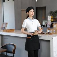 Polo personnalisé avec logo – Design unisexe tendance pour l'été – Uniforme de serveur pour le personnel d'hôtel et de restaurant, idéal pour les managers et les hôtesses