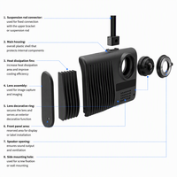 Kamera Mobil Pintar AI W5 1080P ADAS DSM 4G GPS RTK Terminal Kendaraan Dashcam dengan Alarm Kelelahan Mengemudi