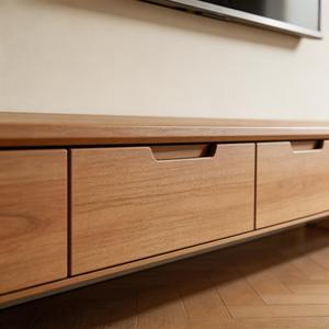 Meuble <span class=keywords><strong>TV</strong></span> flottant en <span class=keywords><strong>bois</strong></span> de style nordique pour salon, unité <span class=keywords><strong>TV</strong></span> moderne sur mesure pour la maison - Product Image 4