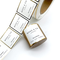 Impression d'Étiquettes Personnalisées Étanches pour Bougies, Impression d'Étiquettes Adhésives Dorées Mattes pour Pots à Bougies